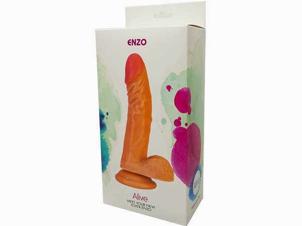 Dildo realistico in silicone Enzo 21 cm di Alive