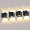 Applique da Parete Interno Esterno 12W LED Moderno Lampada ledmo 4 Pezzi