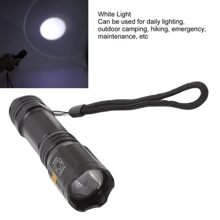 Torcia a LED 4 colori in 1 Torcia zoomabile impermeabile IPX6 per la caccia