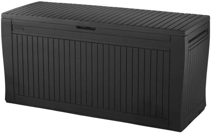 Baule Porta Attrezzi Da Giardino Comfy In Resina Resistente Colore Grafite Keter