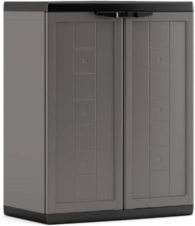 Armadio Basso Jolly In Resina Con Ripiano Regolabile Colore Grigio Keter