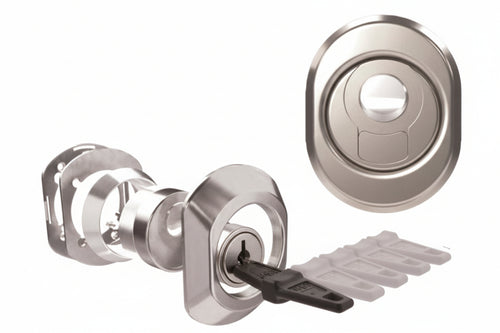 Defender Magn. Bkl M3 Cr. Sat. Con Vaschetta In Acc. Filettata Regol.- - Mm.50X28H. Interasse Mm.38 (Bkl/M3/19/28/Zcs) - 1 Pezzi Cipierre