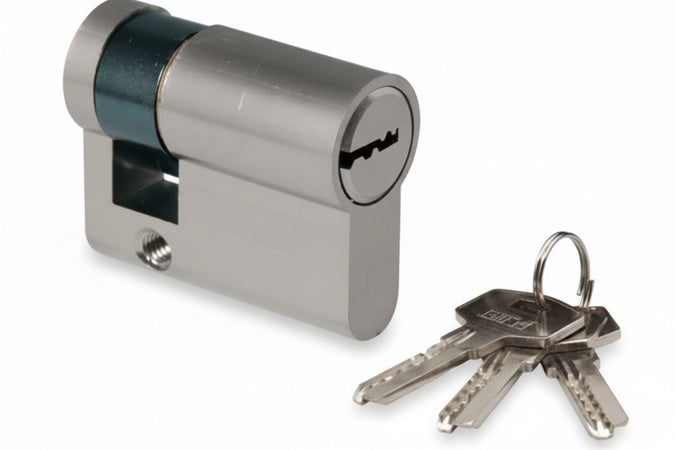 Mezzo Cilindro Europeo Sagomato 2303- - Mm.40 Decentrato (30+10) Ka2 - 2 Pezzi Ibfm