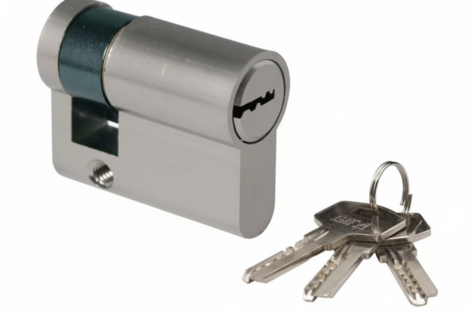 Mezzo Cilindro Europeo Sagomato 2303- - Mm.50 Decentrato (40+10) - 2 Pezzi Ibfm