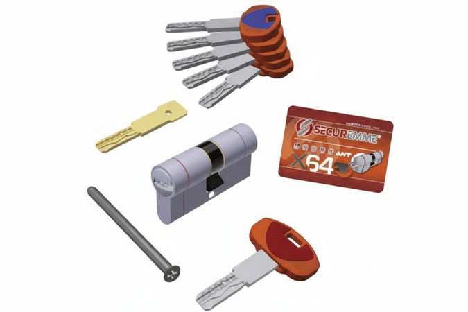 Cilindro Europeo Sagomato Evok64 Top- - Mm.41X51 (363Bdcs4151115) - 1 Pezzi Securemme