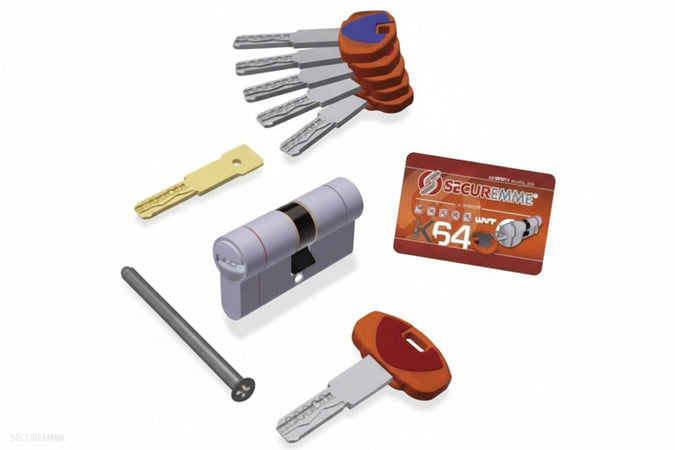 Cilindro Europeo Sagomato Evok64 Top- - Mm.41X61 (363Bdcs4161115) - 1 Pezzi Securemme