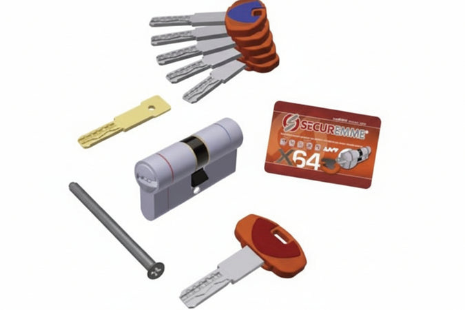 Cilindro Europeo Sagomato Evok64 Top- - Mm.31X81 (363Bdcs3181115) - 1 Pezzi Securemme