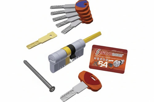 Cilindro Europeo Sagomato Evok64 Top Per Pomolo- - Mm.31X46 (363Bqcs3146115) - 1 Pezzi Securemme