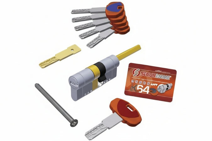 Cilindro Europeo Sagomato Evok64 Top Per Pomolo- - Mm.31X51 (363Bqcs3151115) - 1 Pezzi Securemme