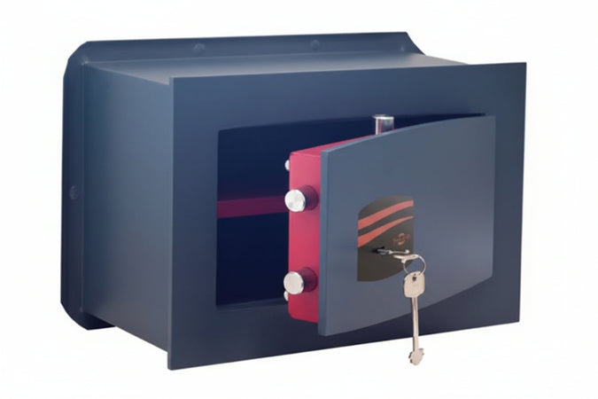 Cassaforte A Muro Con Chiave Doppia Mappa 1800- - Mm.400X195X250H. Kg.17,5 (1803) 2+2 Catenacci - 1 Pezzi Stark