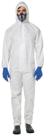 Tuta Di Protezione In Tessuto Laminato Dpi Iii Tipo 5/6 Ce-0624 Col. Bianco Mis. Xl