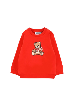 moschino Felpa Bambina Moschino HDF06G_ROSSO da bambino