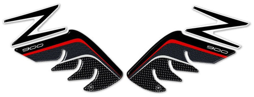 2 PROTEZIONI ginocchia LATERALI SERBATOIO 3D compatibili per MOTO KAWASAKI Z900