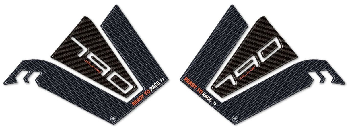 2 ADESIVI in resina gel 3D PROTEZIONI LATERALI compatibili per MOTO KTM 790 DUKE