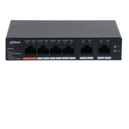 Dahua technology dh-cs4006-4gt-60 switch di rete gestito l2 gigabit ethernet (10/100/1000) supporto power over ethernet (poe) nero