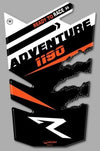PARASERBATOIO ADESIVO RESINA GEL 3D compatibile per MOTO KTM 1190 ADVENTURE R