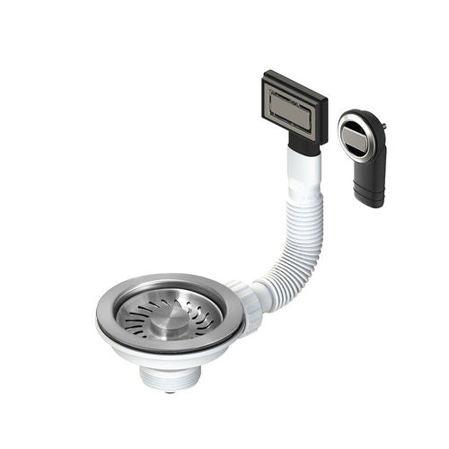 Piletta D. 114 Mm Tappo Satin. Troppopieno Rotondo E Rettangolare- 11/2 Inox- Lbpla- Pezzi 1