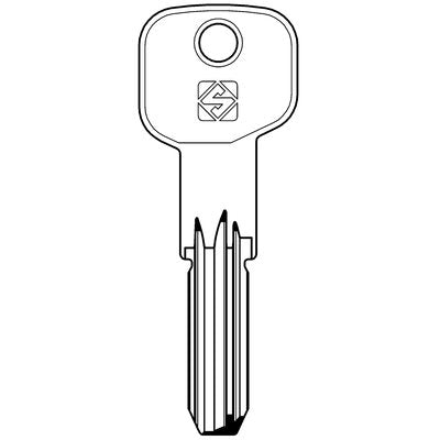 Chiave Punzonata Facchinetti Ff28 Silca - Ottone Nichelato- 2 Pezzi