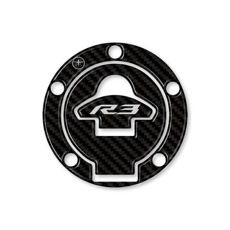 Adesivo 3D Protezione Tappo Serbatoio Moto compatibile Yamaha YZF R3 2015-2018