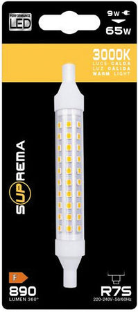 Suprema Lampada Led Lineare R7S Mm.118, Luce Calda 9 W - 890 Lumen 6.00 Pz