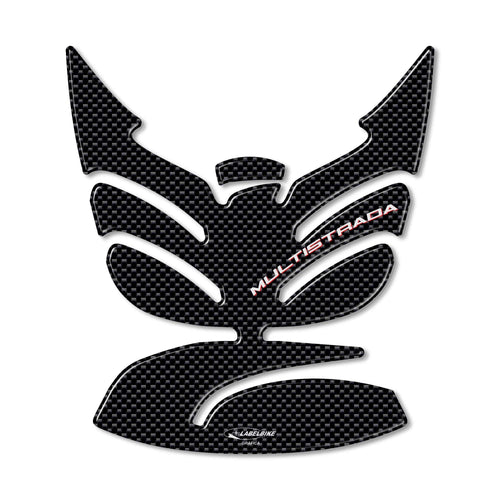 PARASERBATOIO in gel 3D CARBON LOOK compatibile per MOTO DUCATI MULTISTRADA 1260
