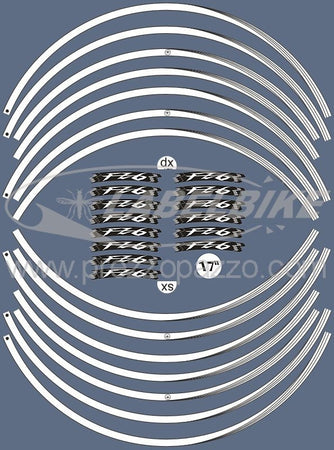 STRISCE ADESIVE per CERCHI 17 compatibili MOTO YAMAHA FZ6 stickers Bianchi FZ 6