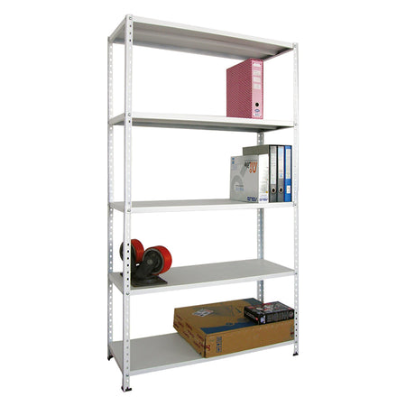 Scaffale Securkit 'Pro-Metal' Cm L.120 X P.40 X H.200 Aste Esterne Intere (15/10) - Prometal