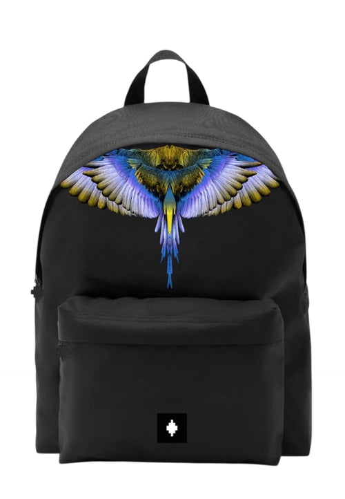 COUNTY OF MILAN Zaino ecopelle Adulto unisex stampa blue wings da donna