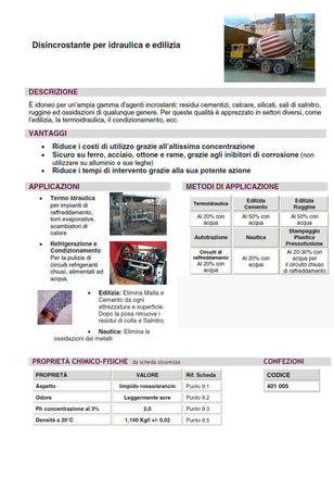 Disincrostante Ad Alto Potenziale Decalc 10 Litri Rimuovi Calcare E Ruggine Per Caldaie E Impianti Dh