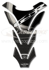 PARASERBATOIO ADESIVI STICKERS 3D CARBONIO COMPATIBILE per  MOTO SUZUKI GSR