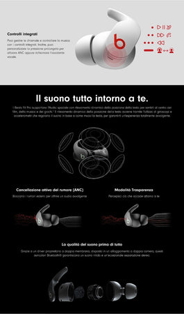 Beats Fit Pro Auricolari true wireless ANC rating di grado IPX4 per Apple androi