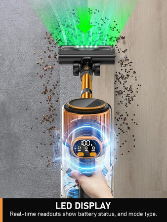 Aspirapolvere Senza Fili 45KPa/500W/45min, Scopa Elettrica Potente a Batteria