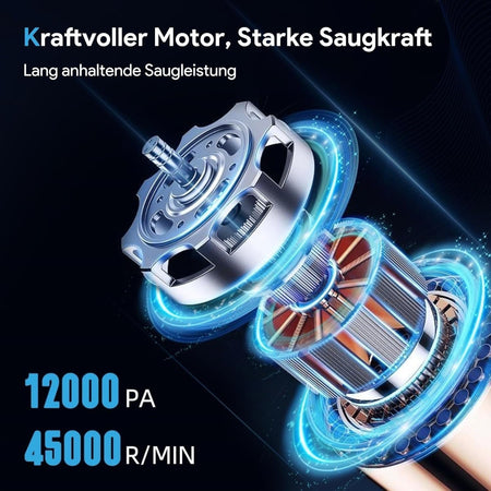 Aspirapolvere a batteria senza fili per auto, con potente aspirapolvere,12000 PA