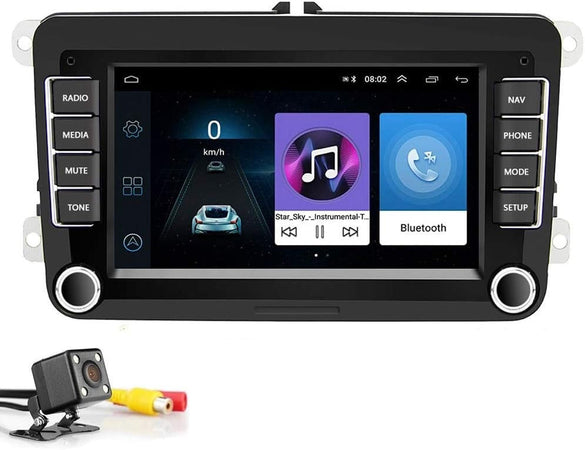 Autoradio Bluetooth 2 Din Airplay Android 8.1 Per Skoda V/W Passat B6 Polo Golf