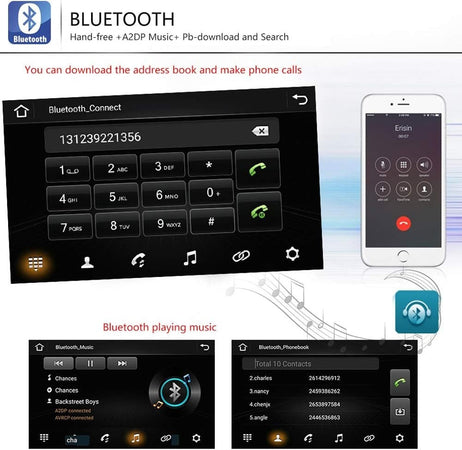 Autoradio Bluetooth 2 Din Airplay Android 8.1 Per Skoda V/W Passat B6 Polo Golf