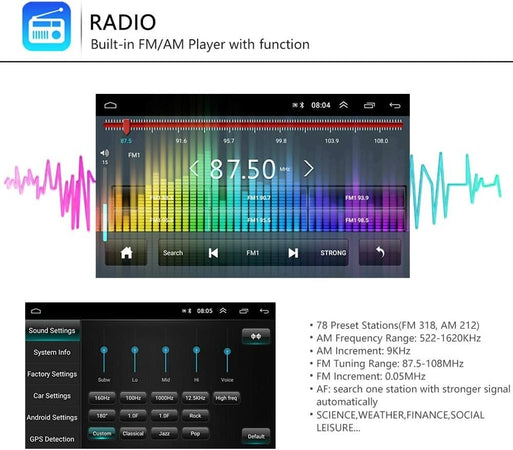 Autoradio Bluetooth 2 Din Airplay Android 8.1 Per Skoda V/W Passat B6 Polo Golf