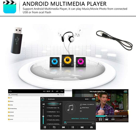 Autoradio Bluetooth 2 Din Airplay Android 8.1 Per Skoda V/W Passat B6 Polo Golf