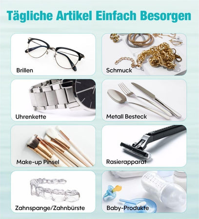 Pulitore a ultrasuoni 48000Hz Pulitore per occhiali 660ml Pulitore a ultrasuoni