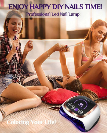 Lampada UV LED per unghie 180 W, smalto gel, display LCD, sensore automatico.
