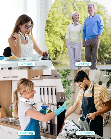 Ventilatore da Collo Portatile Ricaricabile Senza Lama con 4 Velocità