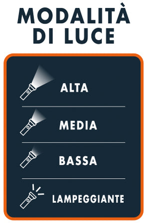 Luxen Torcia Professionale Ricaricabile In Alluminio 20 W, 2000 Lumen, 4 Modalitãe Di Luce + Zoom