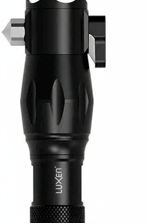 Luxen Torcia In Alluminio+ Lama Tagliacinghie E Martelletto, 5 W, 250 Lumen, 5 Modalitãe Di Luce+Zoom