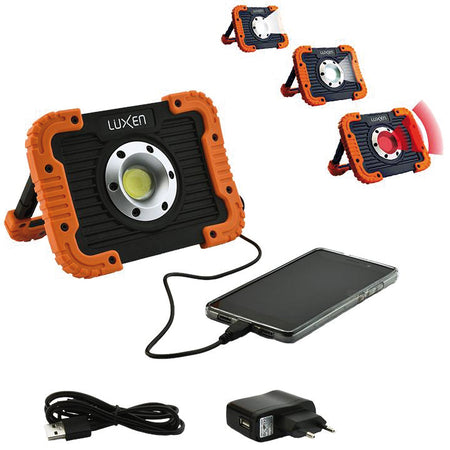 Luxen Proiettore Portatile Ricaricabile, Powerbank, 10 W, 750 Lumen, 3 Modalitãe Di Luce