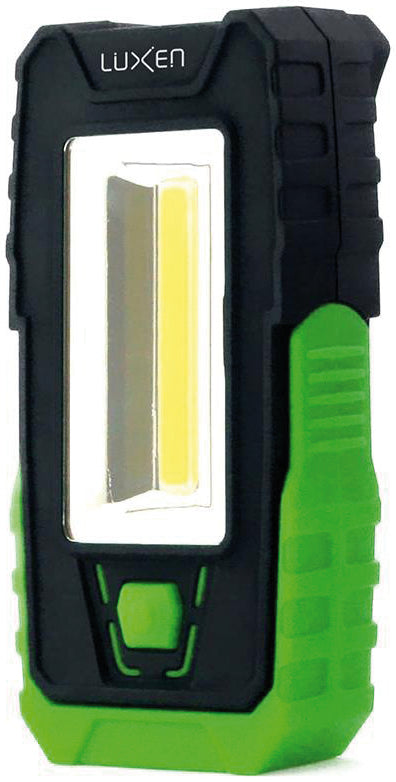 Luxen Torcia Tascabile Con Magnete 3 W Frontale + 1 W Torcia, 240 Lumen, Col. Verde