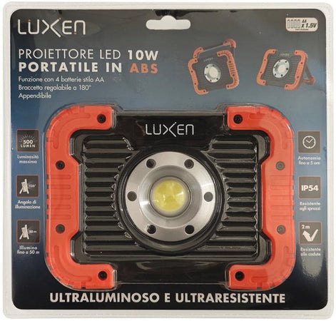 Luxen Proiettore Portatile 10 W, 500 Lumen, Luce Naturale