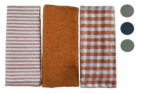 Canovaccio Piatti Milady In Cotone Pz 3- - Cm.50X70 - Colore Arancione - 6 Pezzi Xtra