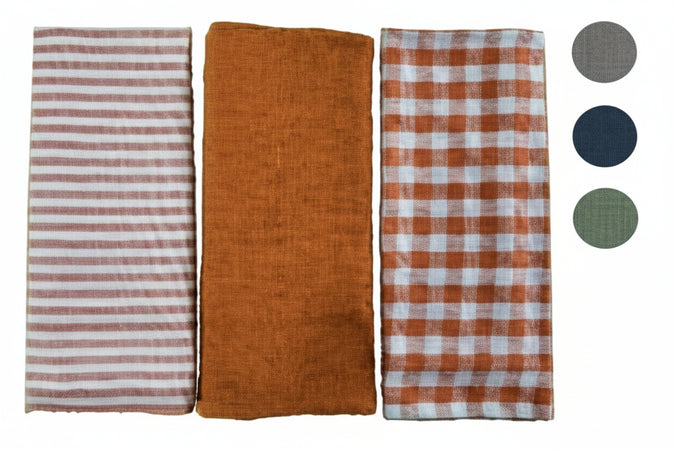 Canovaccio Piatti Milady In Cotone Pz 3- - Cm.50X70 - Colore Arancione - 6 Pezzi Xtra