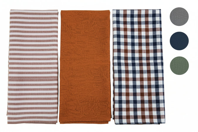 Canovaccio Piatti Milady In Cotone Pz 3- - Cm.50X70 - Colore Beige - 6 Pezzi Xtra