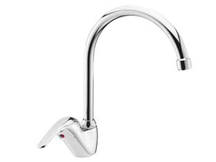 Rubinetto Miscelatore Monocomando Lavello Canna Ponte Serie Cucina - 1 Pezzi Crolla