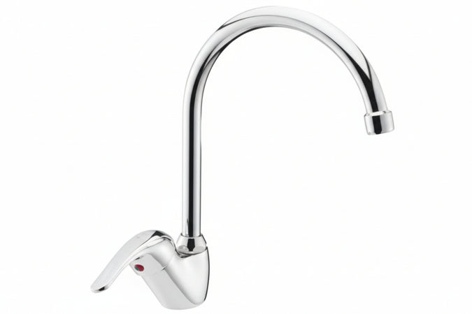 Rubinetto Miscelatore Monocomando Lavello Canna Ponte Serie Cucina - 1 Pezzi Crolla